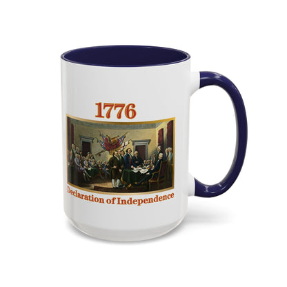 Declaration of Independence White Accent Mug by theGreenDragonTavern.shop