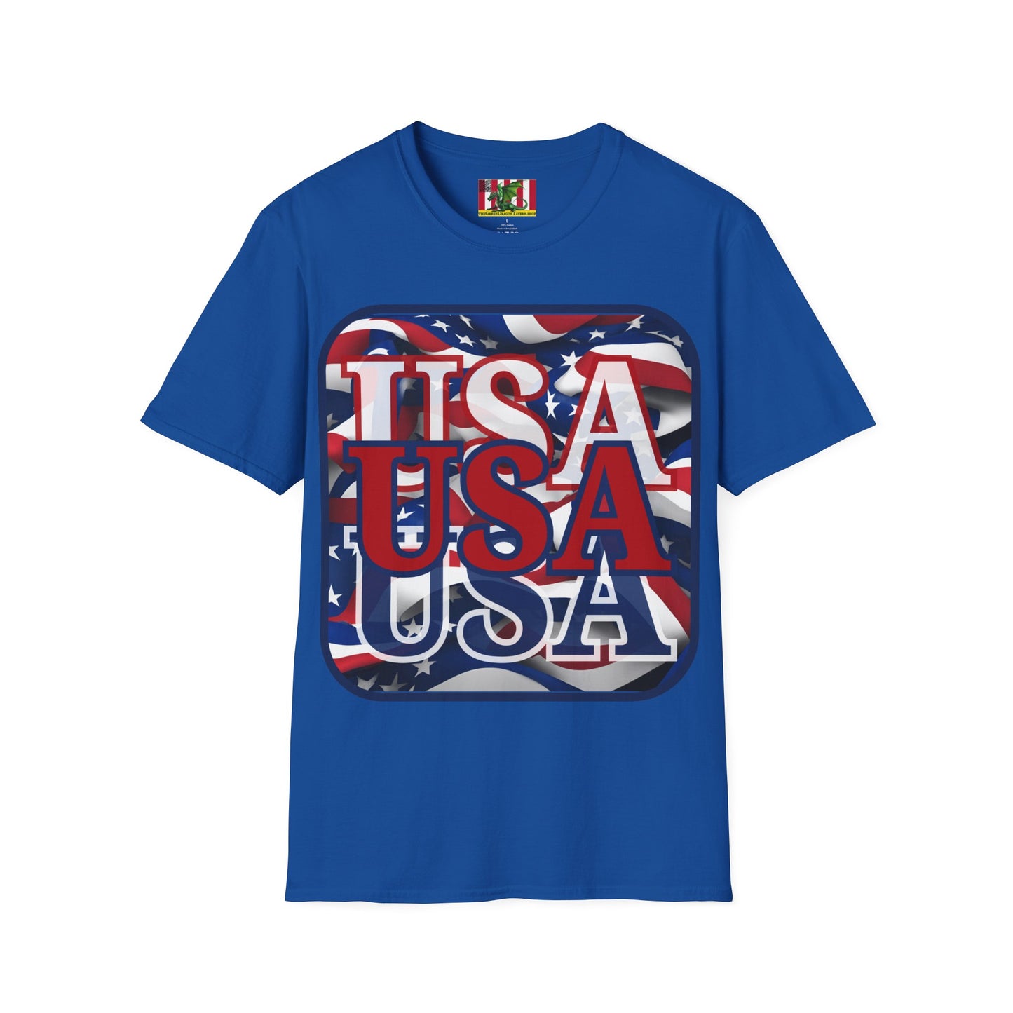 RED White and Blue USA Patriot Dark colors Unisex T-Shirt by theGreenDragonTavern.shop