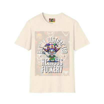 Easily Distracted by Heinous Fuckery Little Jincs Light colors Unisex T-Shirt by theGreenDragonTavern.shop