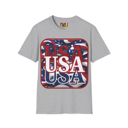 Red WHITE and Blue USA Patriot Light colors Unisex T-Shirt by theGreenDragonTavern.shop