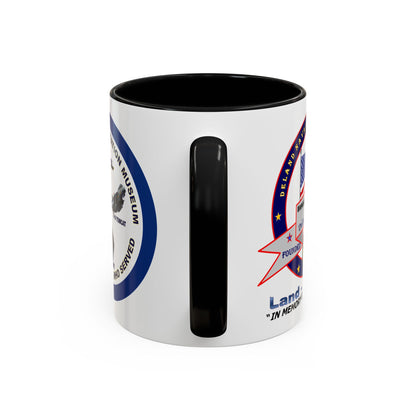 DNASM 2-sided, Founding & Student Art w/Navy Ring White Accent Mug by theGreenDragonTavern.shop