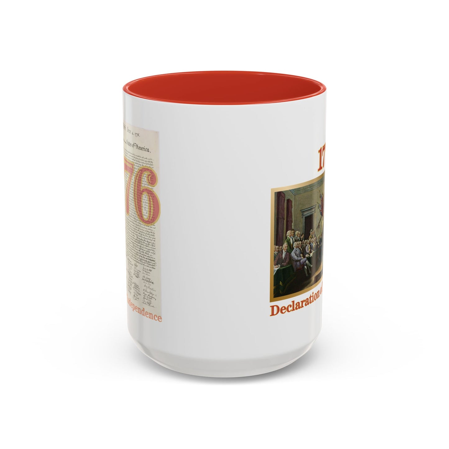 Declaration of Independence White Accent Mug by theGreenDragonTavern.shop