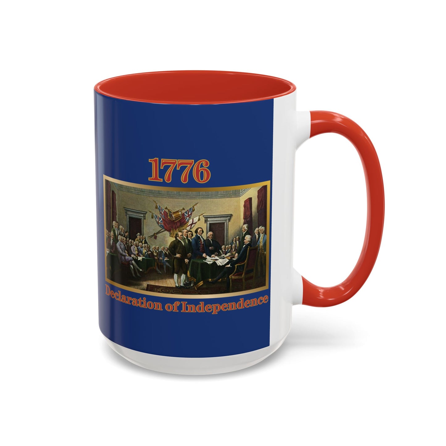 Declaration of Independence Dark Blue Accent Mug by theGreenDragonTavern.shop