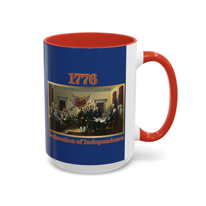 Declaration of Independence Dark Blue Accent Mug by theGreenDragonTavern.shop
