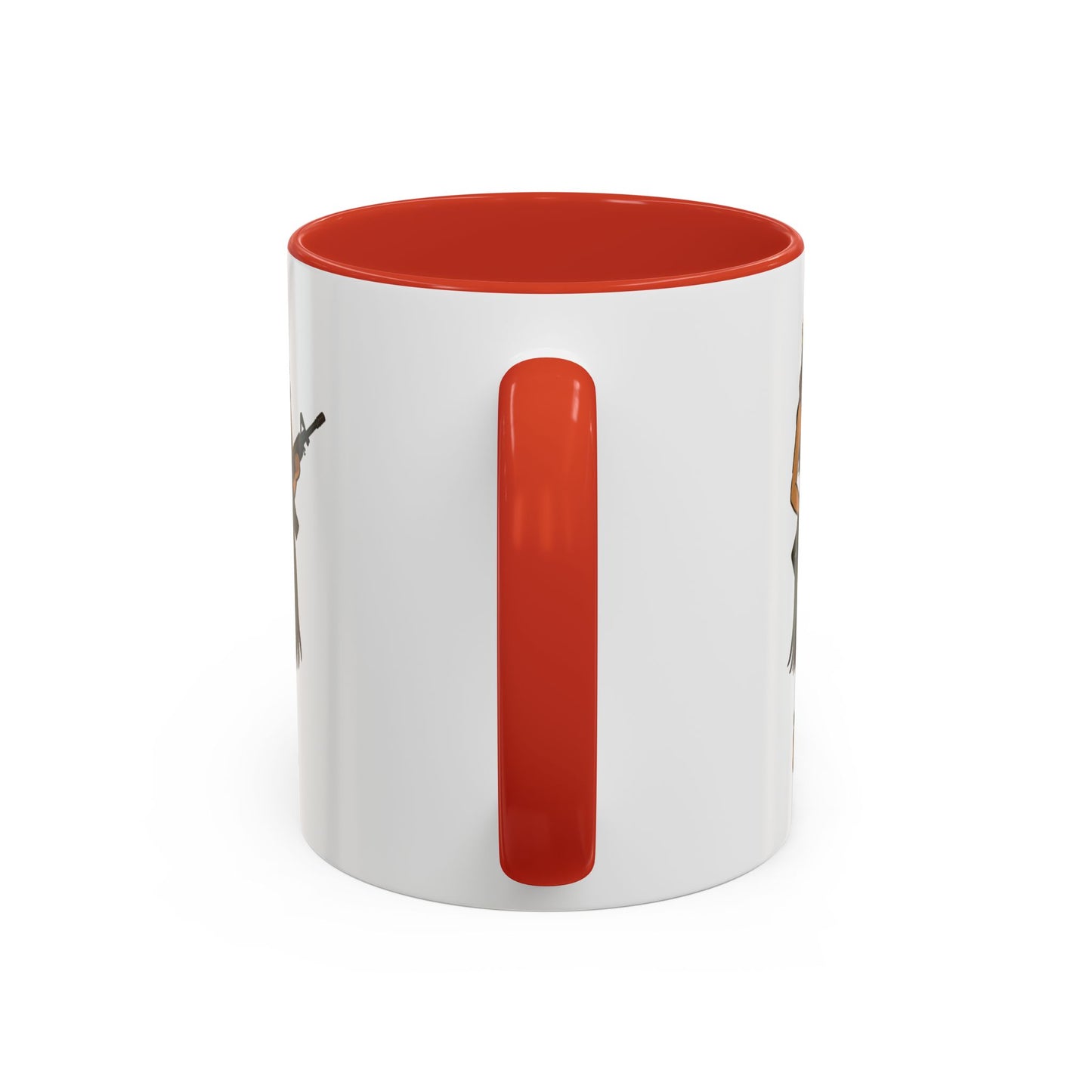 Hula Girl Packin' Heat White Accent Mug by theGreenDragonTavern.shop