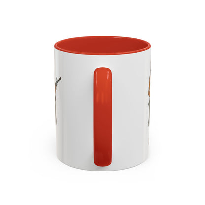 Hula Girl Packin' Heat White Accent Mug by theGreenDragonTavern.shop