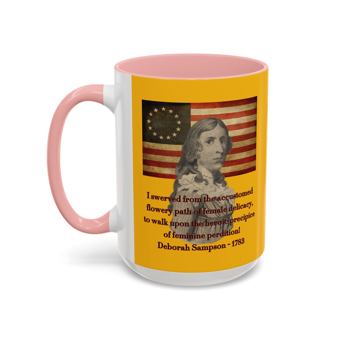 Deborah Sampson, America's Mulan Yellow Accent Mug by theGreenDragonTavern.shop