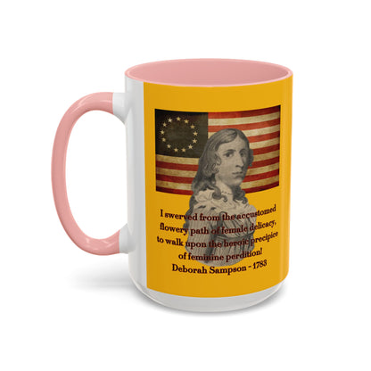 Deborah Sampson, America's Mulan Yellow Accent Mug by theGreenDragonTavern.shop