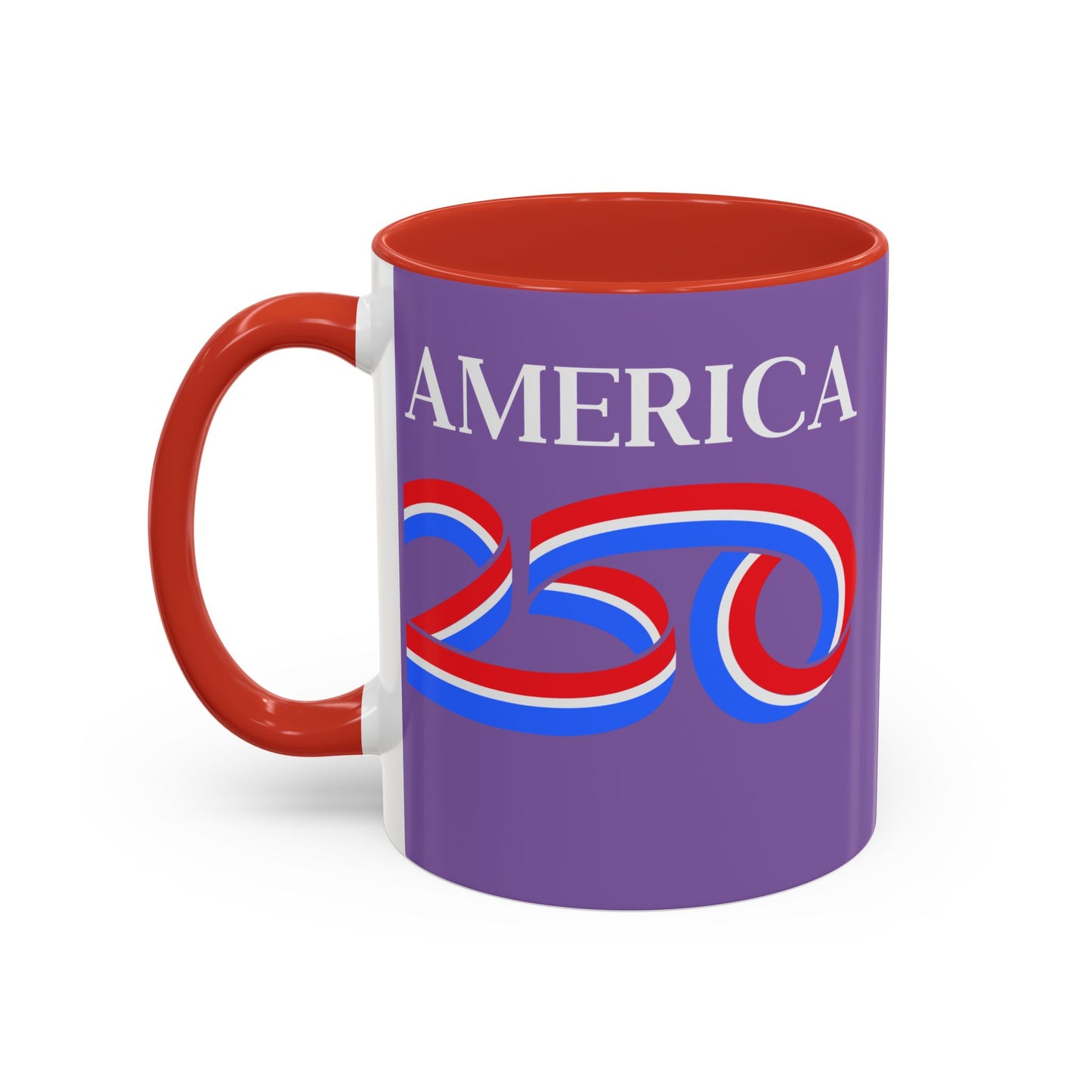 America 250 Light Purple Accent Mug by theGreenDragonTavern.shop