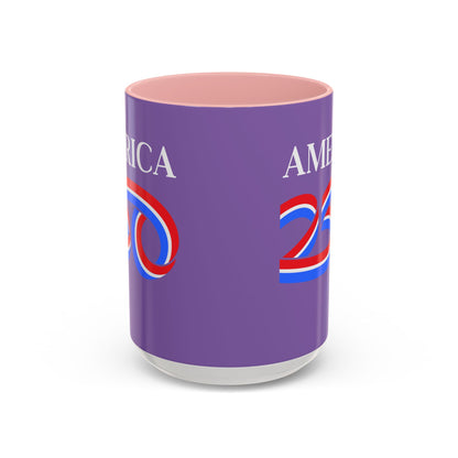 America 250 Light Purple Accent Mug by theGreenDragonTavern.shop