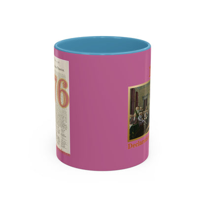 Declaration of Independence Pink Accent Mug by theGreenDragonTavern.shop