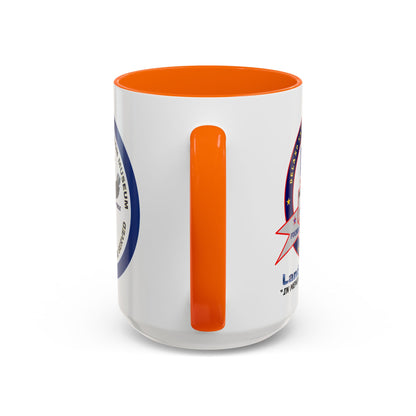 DNASM 2-sided, Founding & Student Art w/Navy Ring White Accent Mug by theGreenDragonTavern.shop
