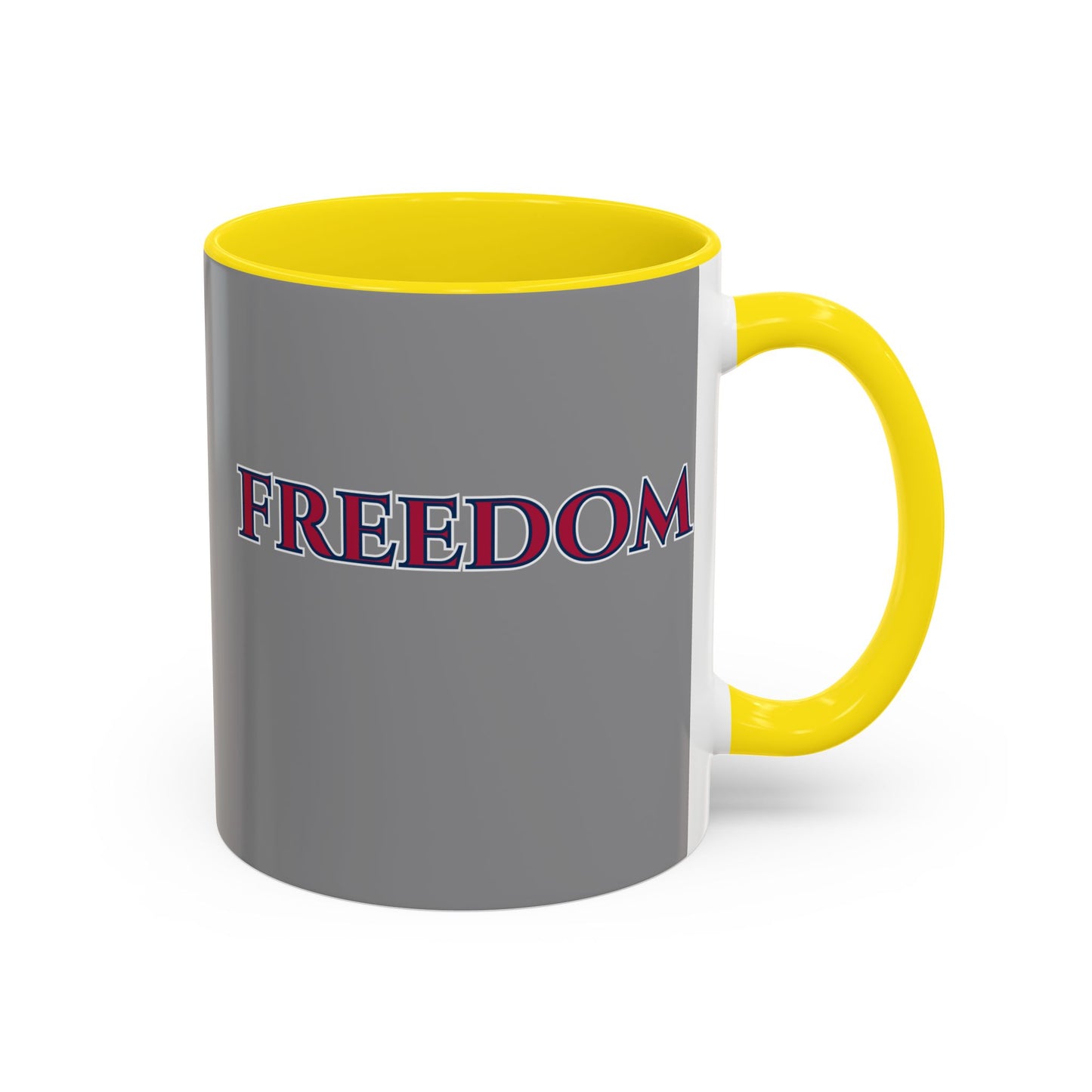 Freedom, Grey Accent Mug by theGreenDragonTavern.shop