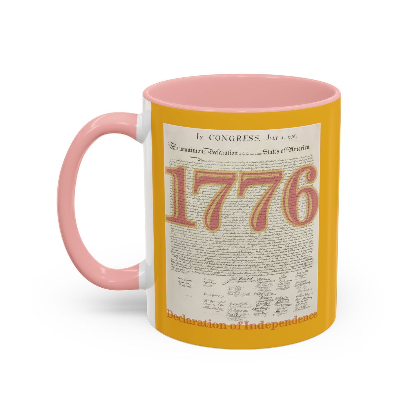 Declaration of Independence Yellow Accent Mug by theGreenDragonTavern.shop