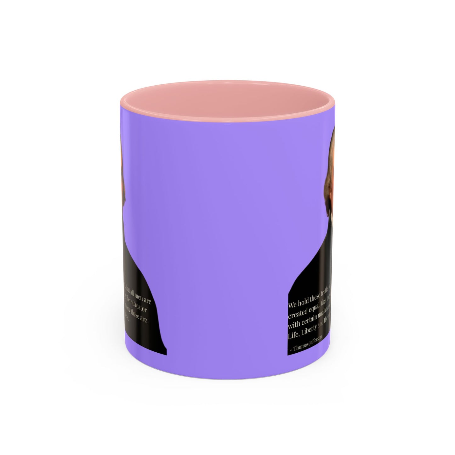 We hold these truths to be self-evident Light Purple Accent Mug by theGreenDragonTavern.shop