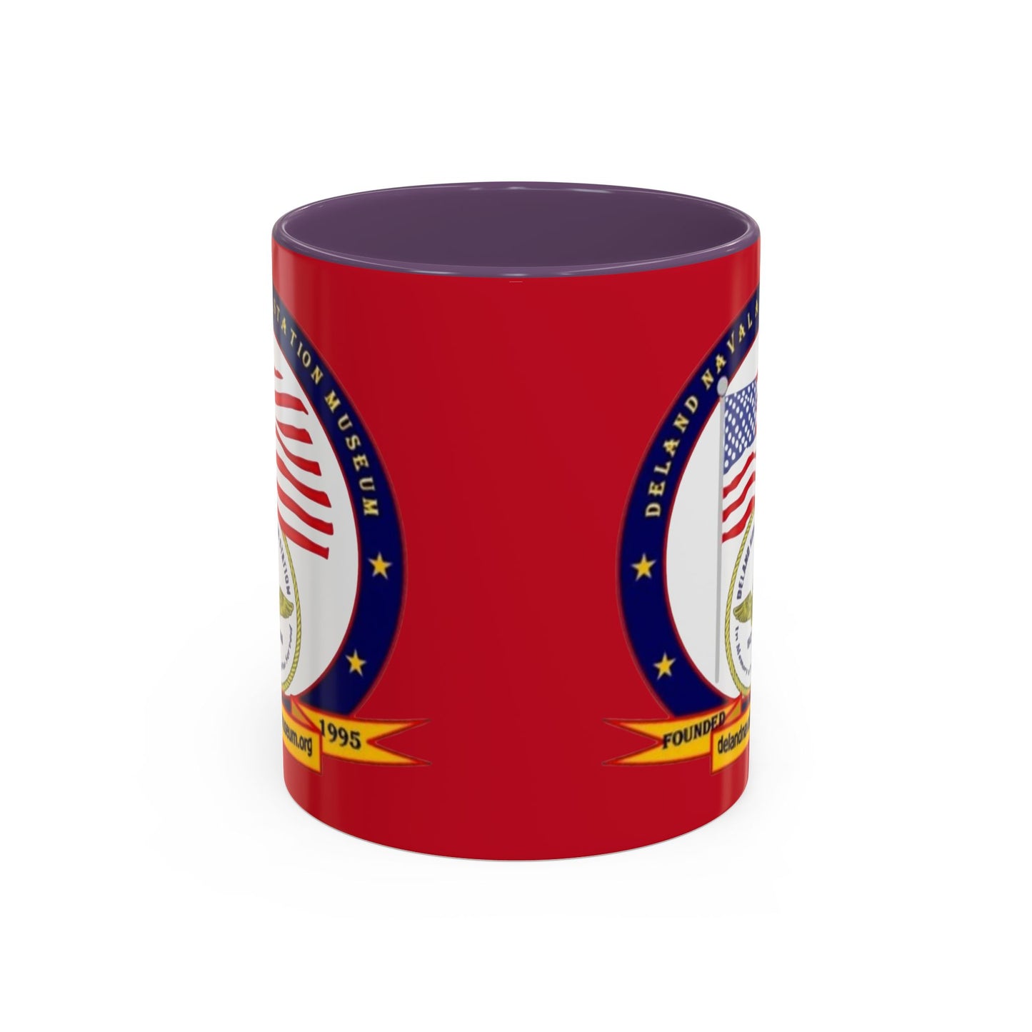 DeLand Naval Air Station Museum Red Accent Mug by theGreenDragonTavern.shop