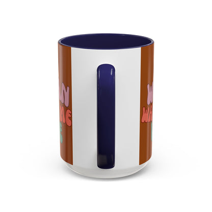 I Am Woman Watch Me Vote Brown Accent Mug by theGreenDragonTavern.shop