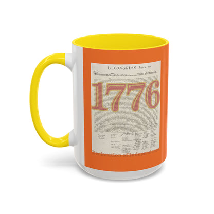 Declaration of Independence Orange Accent Mug by theGreenDragonTavern.shop