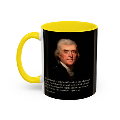 We hold these truths to be self-evident Black Accent Mug by theGreenDragonTavern.shop