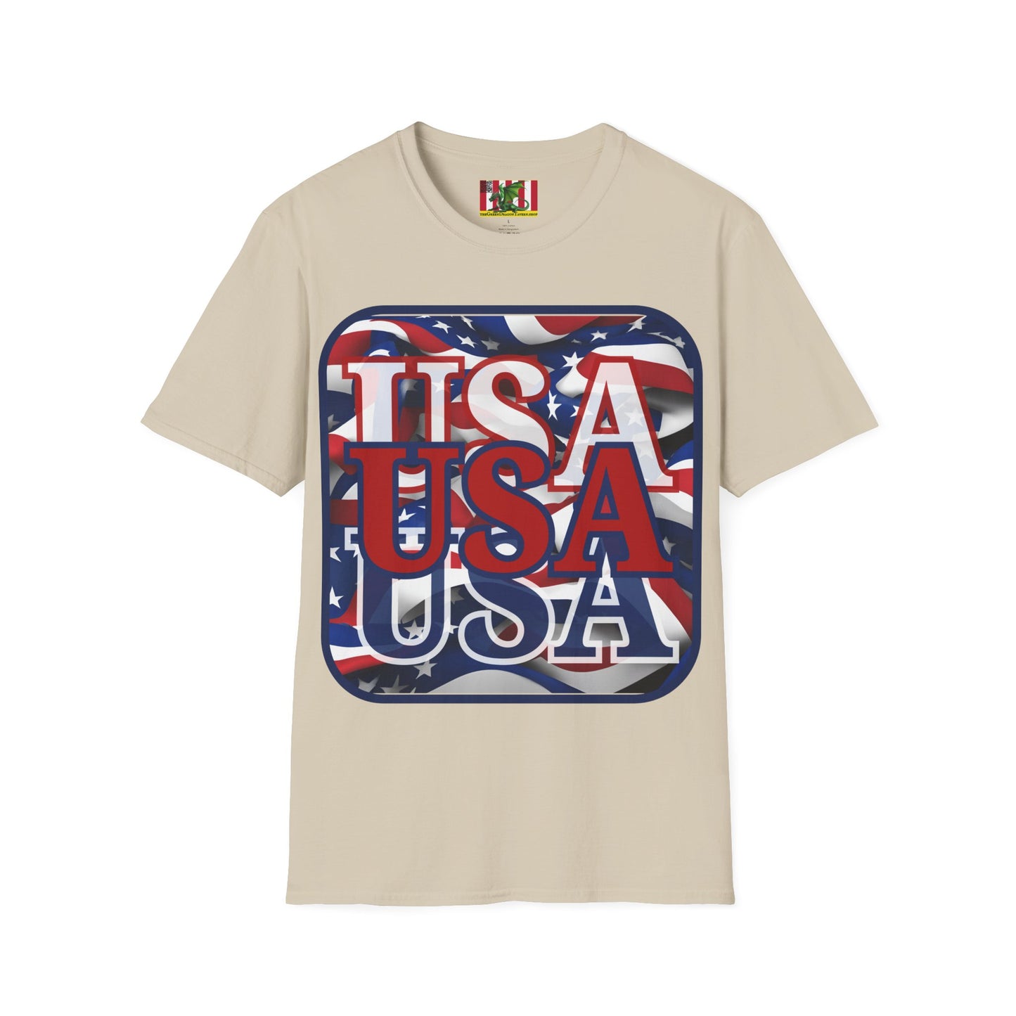 RED White and Blue USA Patriot Light colors Unisex T-Shirt by theGreenDragonTavern.shop