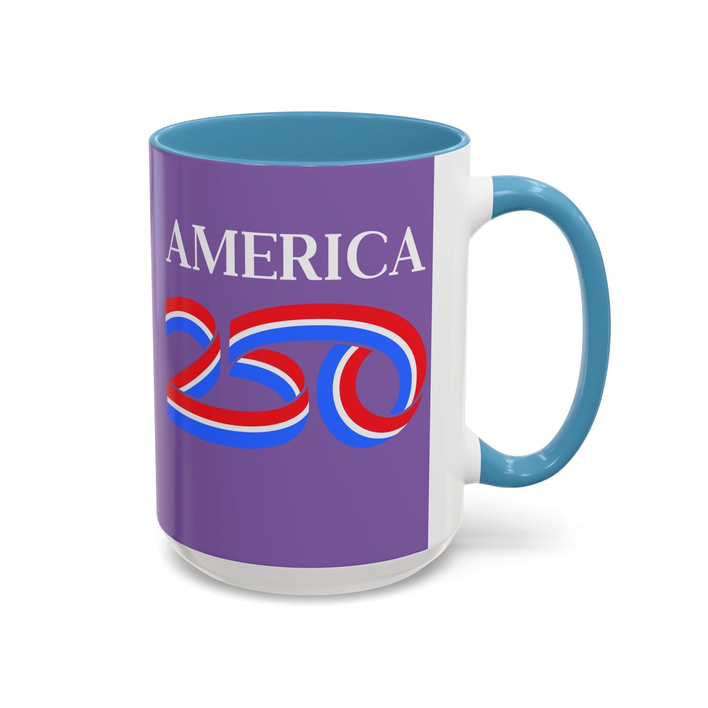 America 250 Light Purple Accent Mug by theGreenDragonTavern.shop