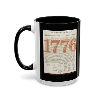 Declaration of Independence Black Accent Mug by theGreenDragonTavern.shop