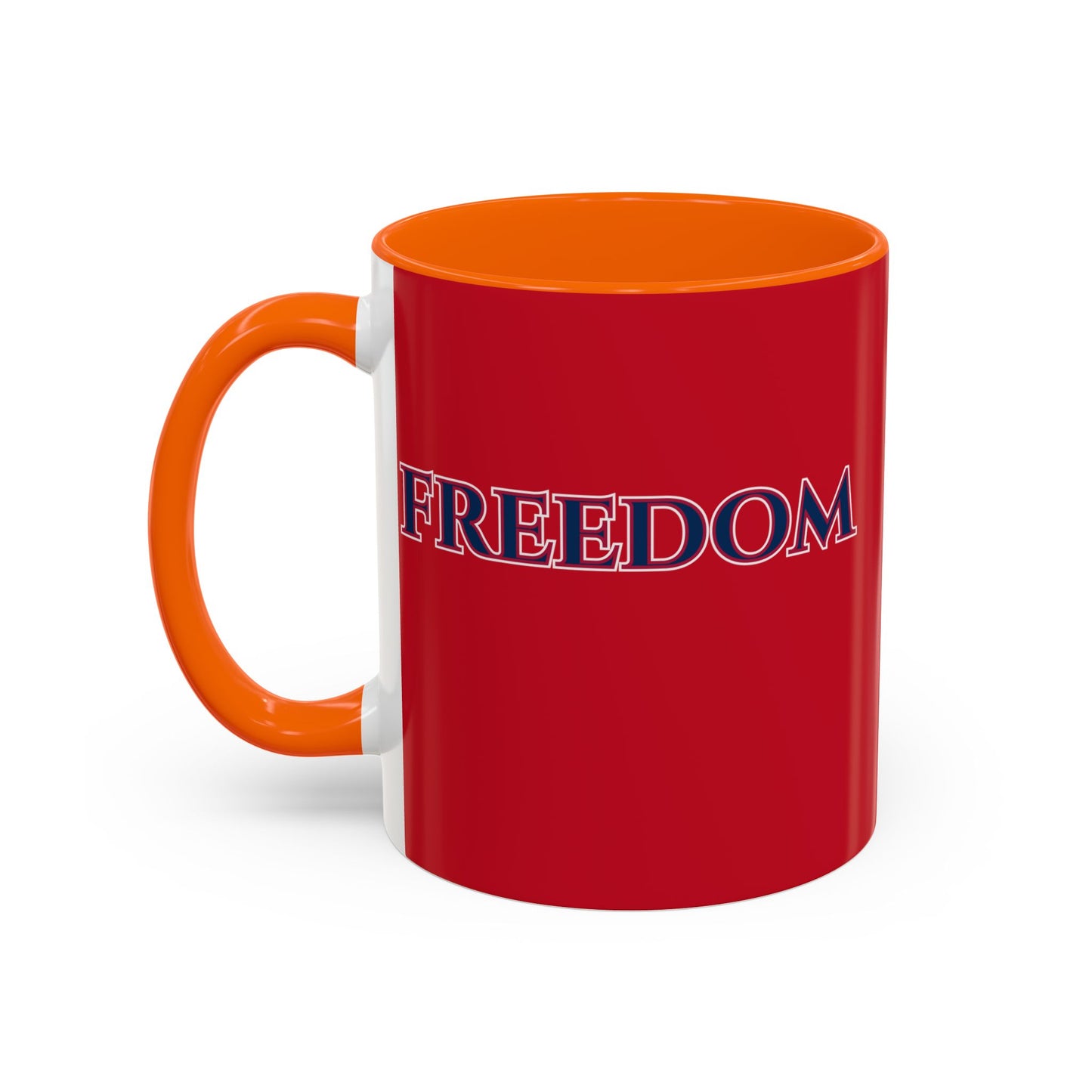 Freedom, Red Accent Mug by theGreenDragonTavern.shop