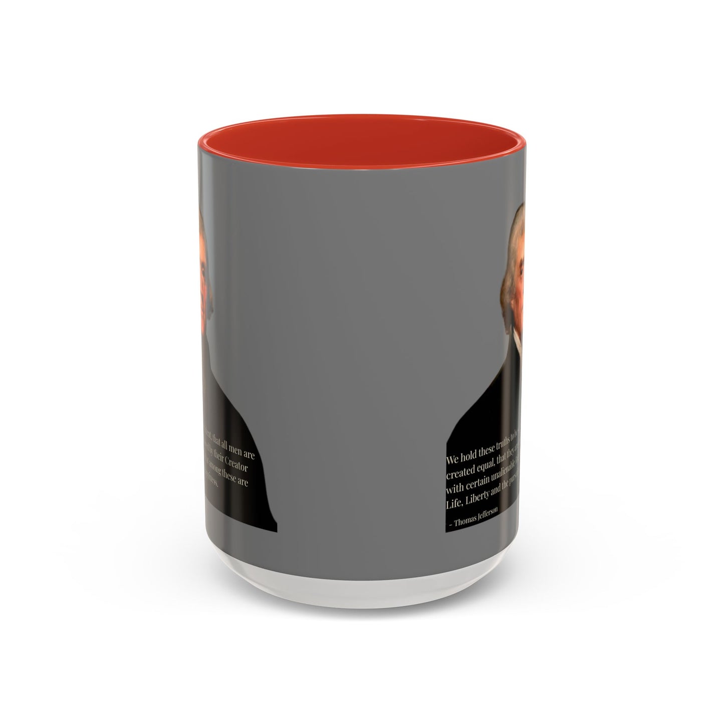 We hold these truths to be self-evident Grey Accent Mug by theGreenDragonTavern.shop
