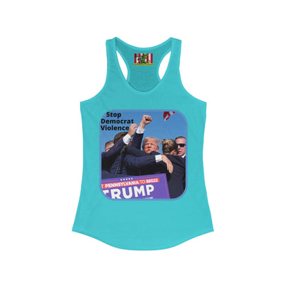 Stop Democrat Violence Women's Racerback Tank Top by theGreenDragonTavern.shop