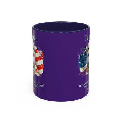Ronald Reagan Freedom Vendetta Purple Accent Mug by theGreenDragonTavern.shop