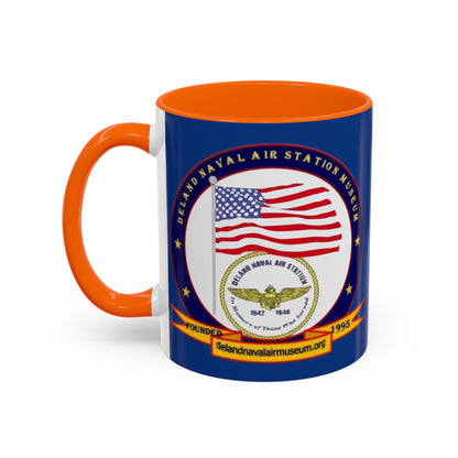 DeLand Naval Air Station Museum Blue Accent Mug by theGreenDragonTavern.shop