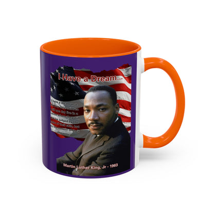 "I Have a Dream" MLKJr Purple Accent Mug by theGreenDragonTavern.shop