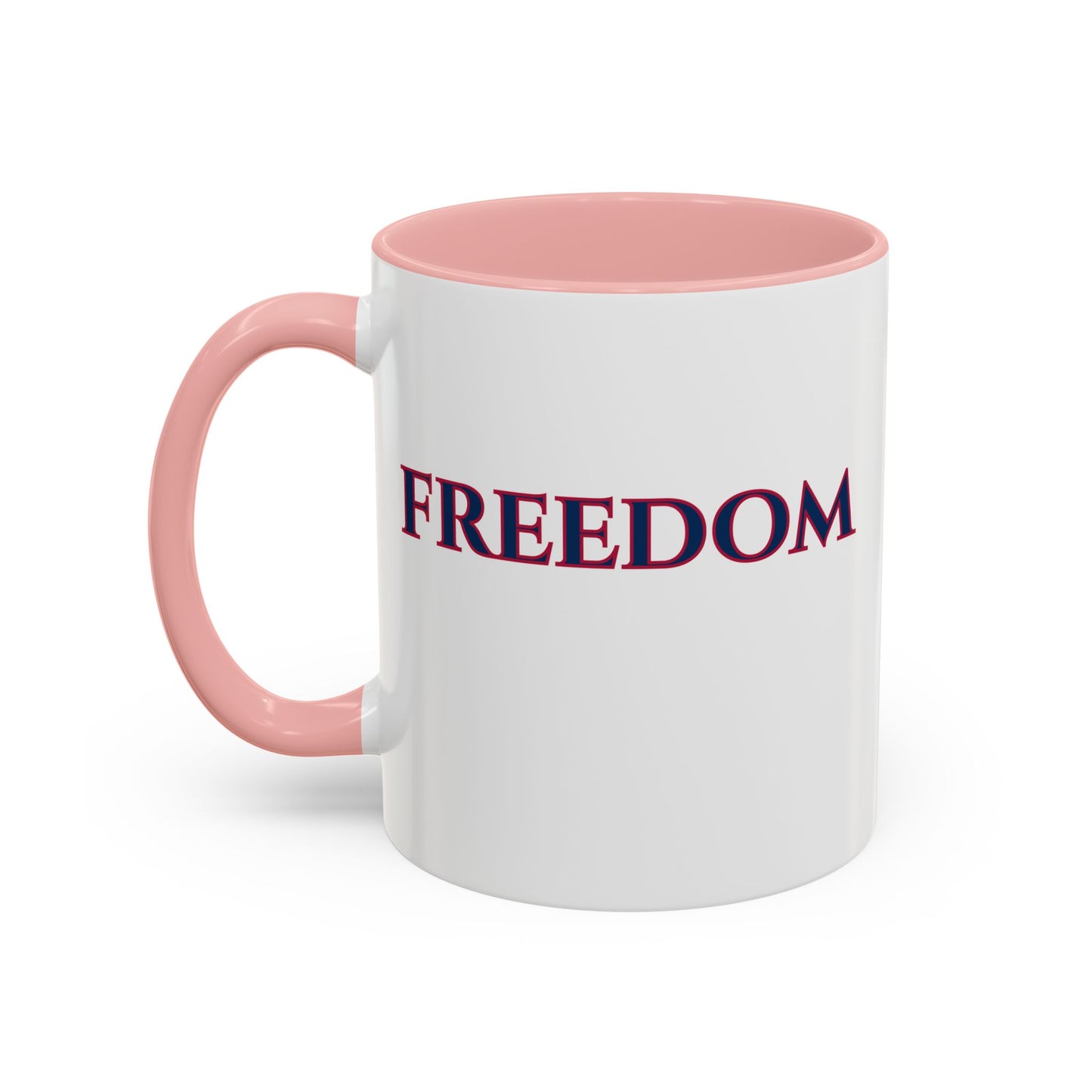 Freedom, White Accent Mug by theGreenDragonTavern.shop