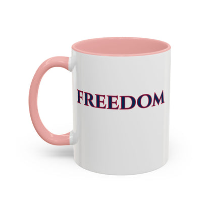 Freedom, White Accent Mug by theGreenDragonTavern.shop
