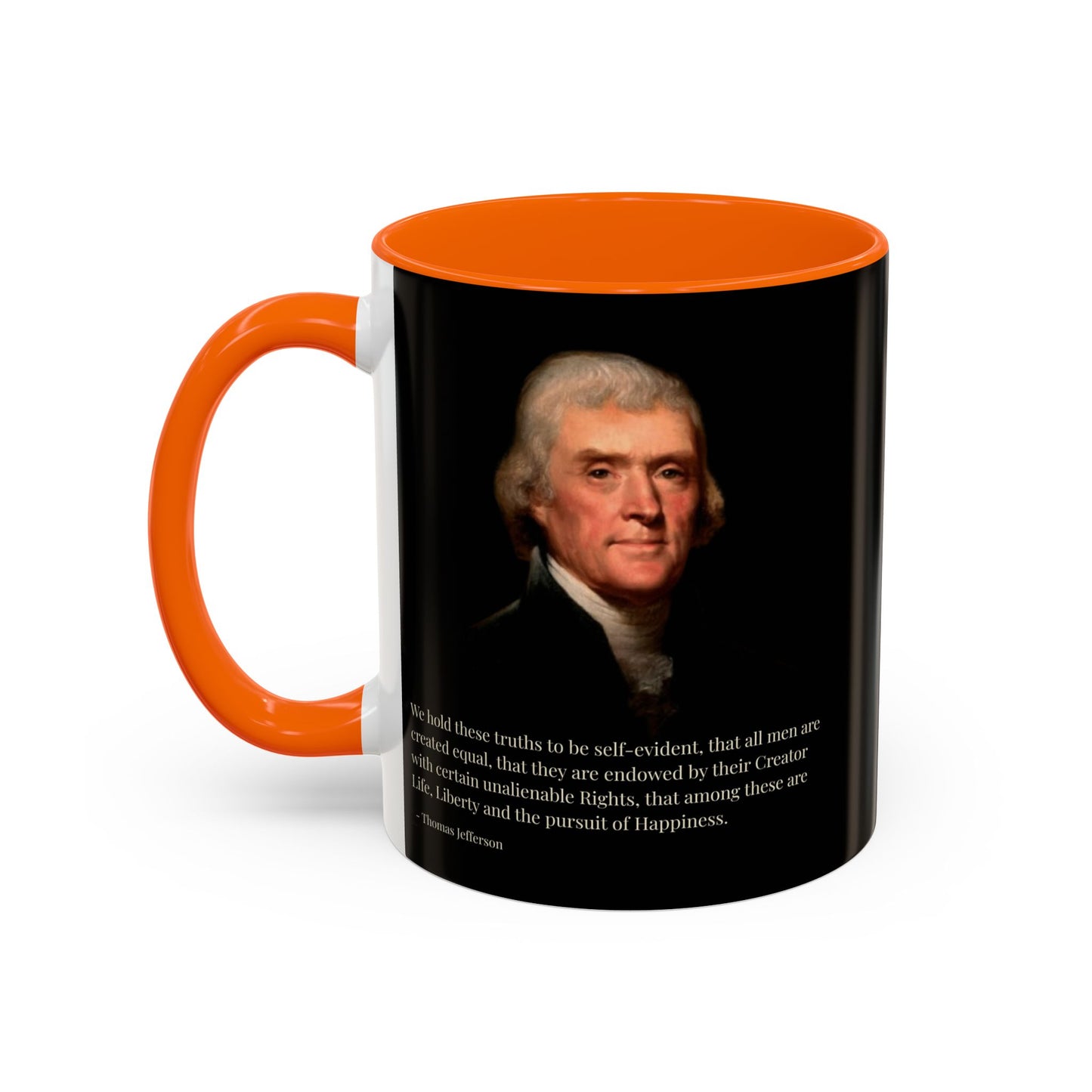 We hold these truths to be self-evident Black Accent Mug by theGreenDragonTavern.shop