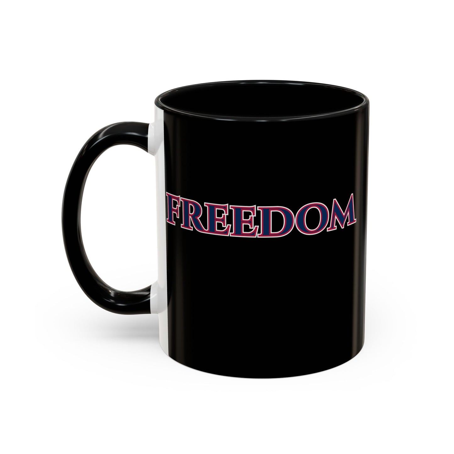 Freedom, Black Accent Mug by theGreenDragonTavern.shop