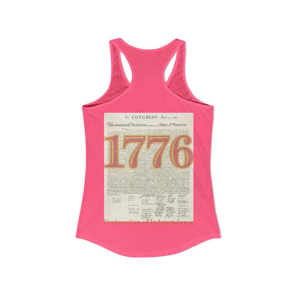 Declaration of Independence Women's Racerback Tank Top by theGreenDragonTavern.shop