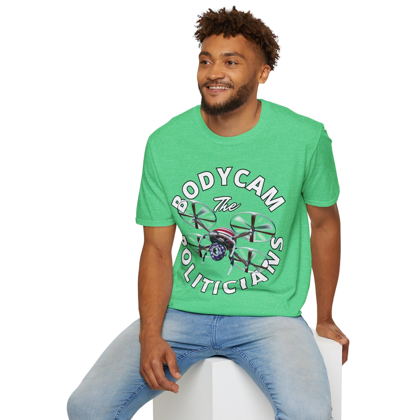 Bodycam the Politicians Drone Dark colors Unisex T-Shirt by theGreenDragonTavern.shop