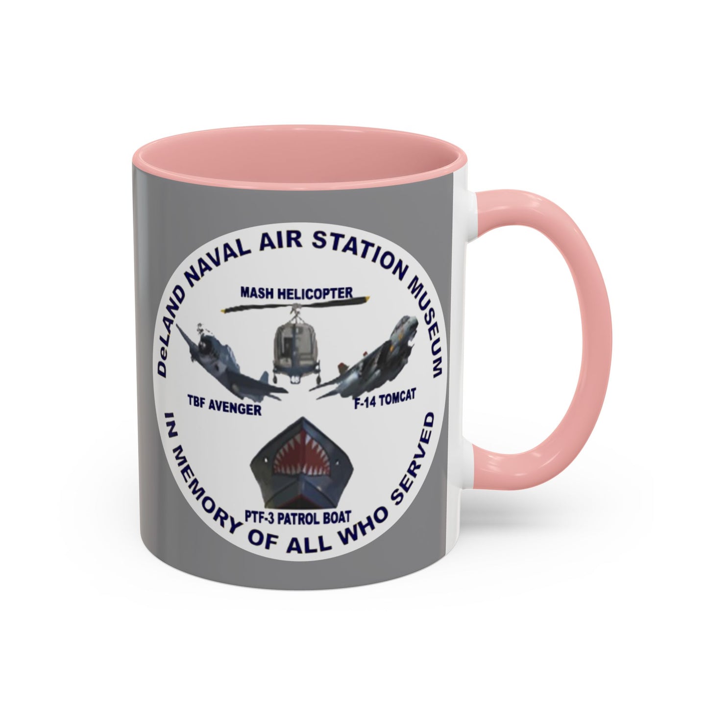 DNASM 2-sided, Founding & Student Art w/WhiteBG Grey Accent Mug by theGreenDragonTavern.shop