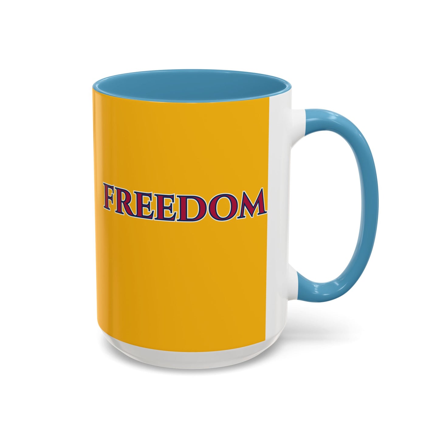 Freedom, Yellow Accent Mug by theGreenDragonTavern.shop