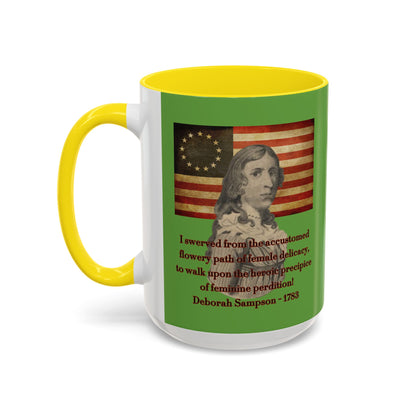 Deborah Sampson, America's Mulan Green Accent Mug by theGreenDragonTavern.shop