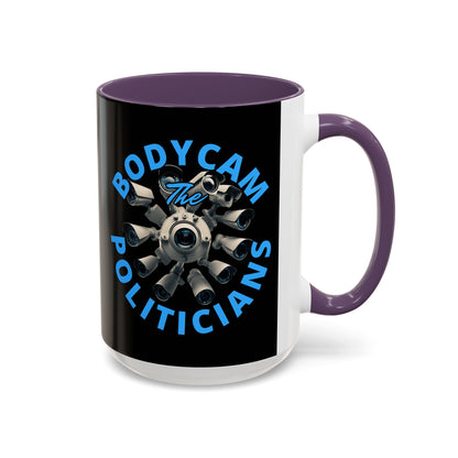 Bodycam the Politicians Cameras Black Accent Mug by theGreenDragonTavern.shop