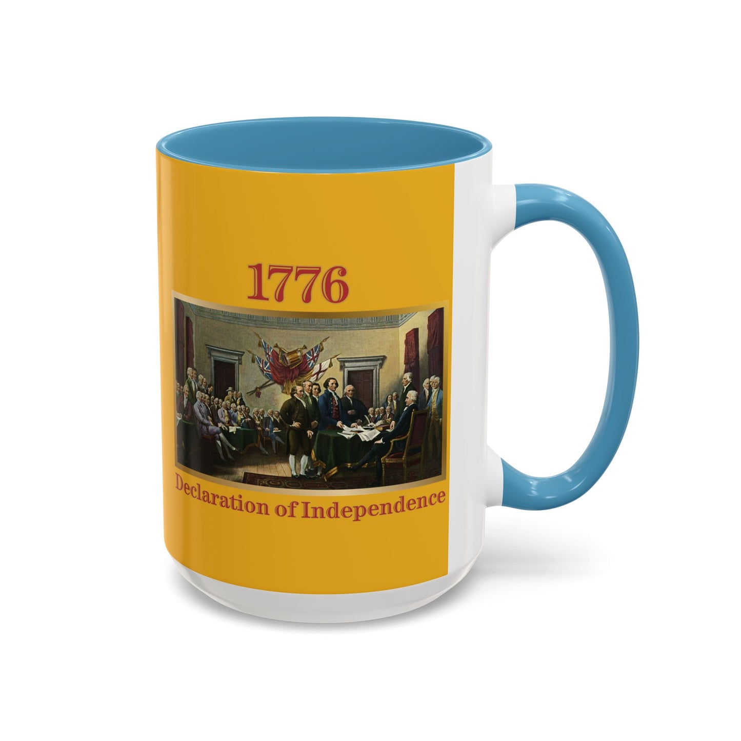 Declaration of Independence Yellow Accent Mug by theGreenDragonTavern.shop