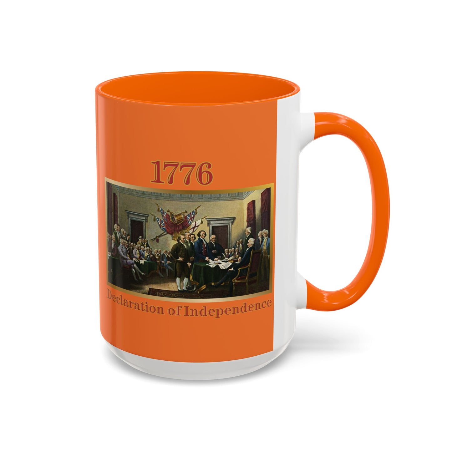 Declaration of Independence Orange Accent Mug by theGreenDragonTavern.shop