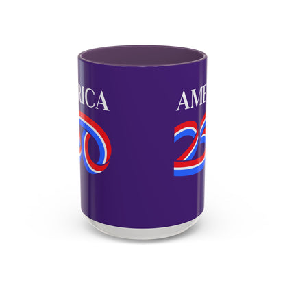 America 250 Dark Purple Accent Mug by theGreenDragonTavern.shop