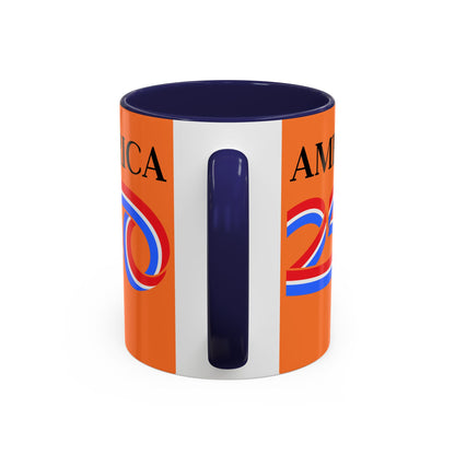America 250 Orange Accent Mug by theGreenDragonTavern.shop