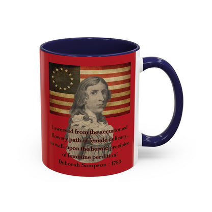 Deborah Sampson, America's Mulan Red Accent Mug by theGreenDragonTavern.shop