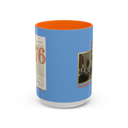 Declaration of Independence Light Blue Accent Mug by theGreenDragonTavern.shop