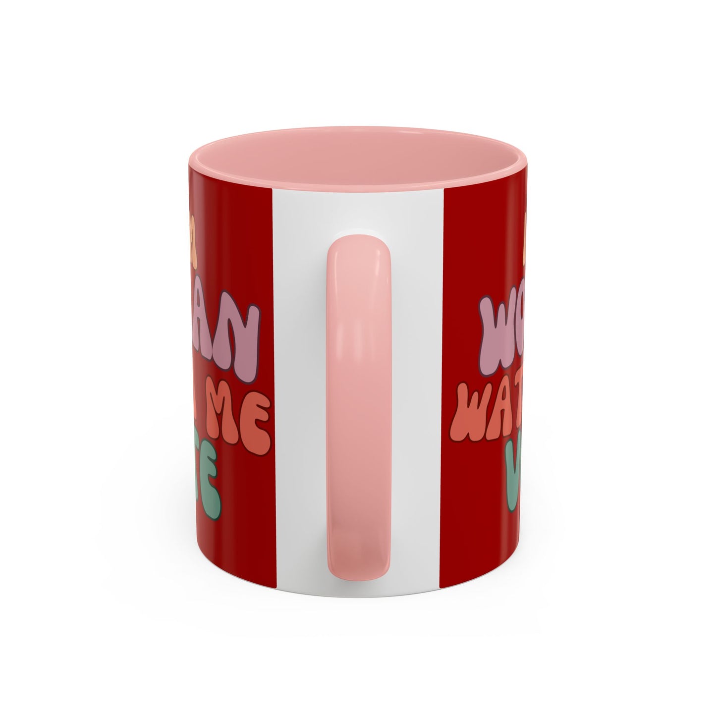 I Am Woman Watch Me Vote Red Accent Mug by theGreenDragonTavern.shop