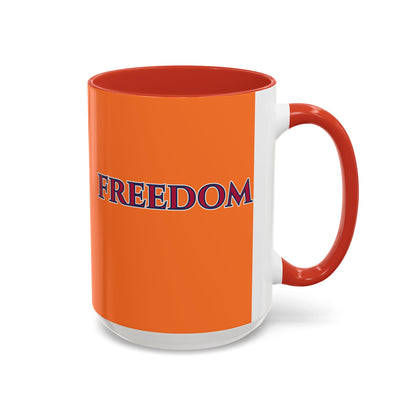 Freedom, Orange Accent Mug by theGreenDragonTavern.shop